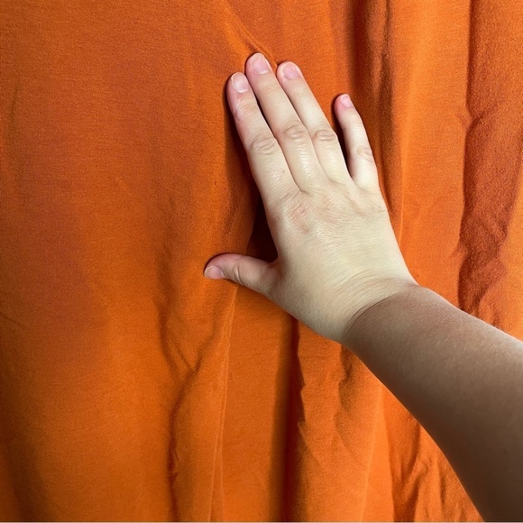 L’AGENCE wide leg sweatpants Campbell high rise rust orange medium Shopbop pants - Picture 8 of 9